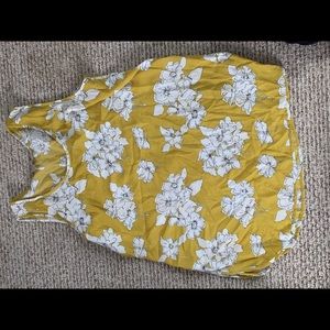 Chartreuse (yellow/green)and white floral blouse LOFT gently used